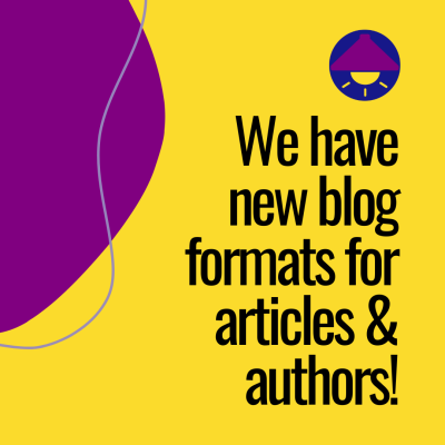 We have new blog formats for articles & Authors!